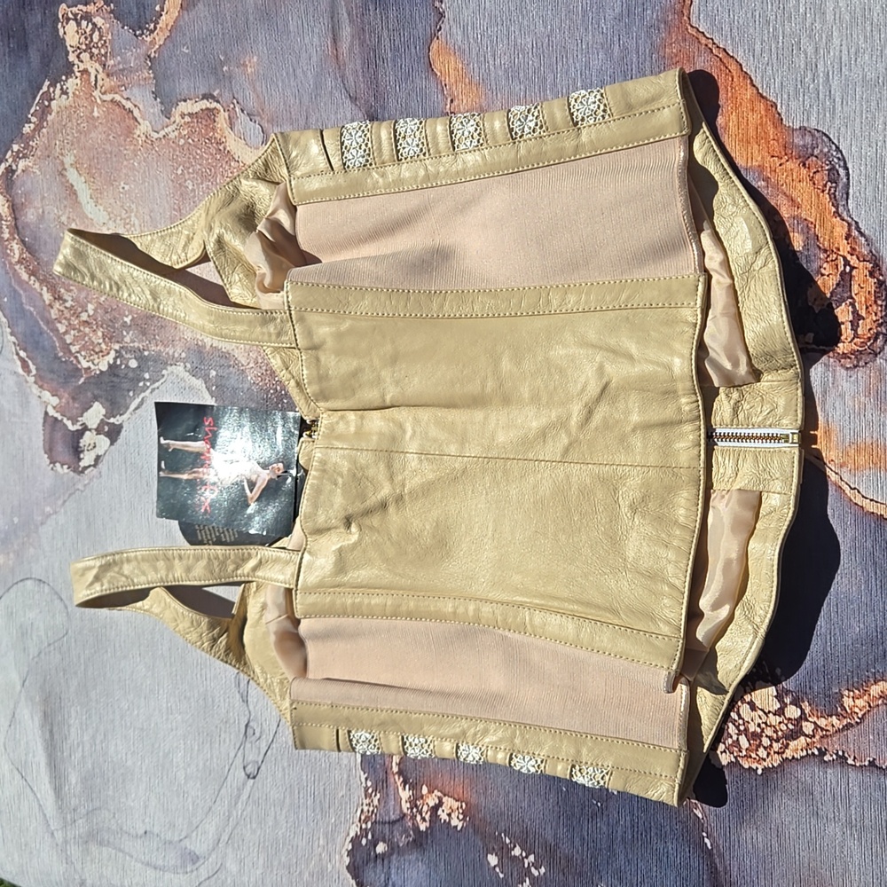 Vintage 90's Shape FX Leather Corset Bustier Sixe 16 NWT - Picture 5 of 9